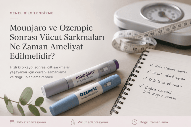 Mounjara ve Ozempic sonrası hızlı kilo kaybına bağlı vücut sarkmaları